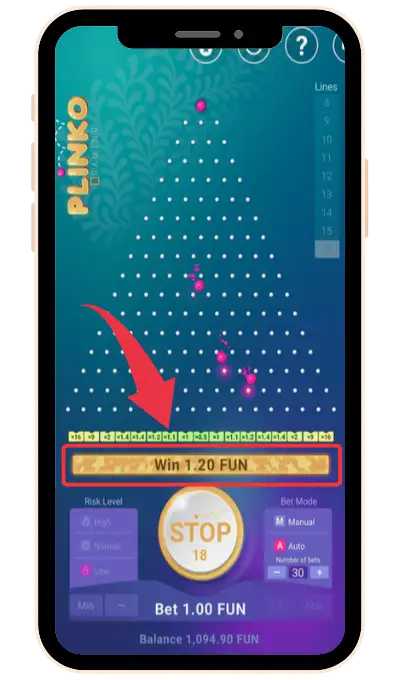 Set the bet amount or min/max bet and press Play